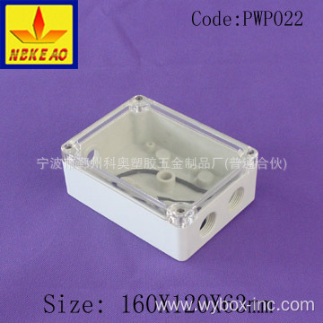 Plastic electrical enclosure box ip65 waterproof enclosure plastic outdoor enclosure waterproof PWP022 with size 160X120X63mm